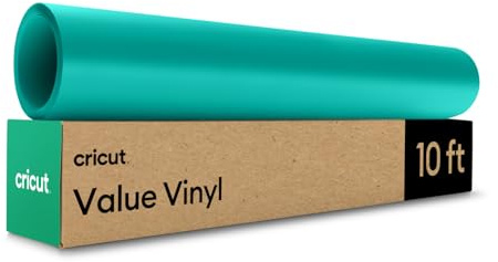 Cricut Value Vinyl | 30.5 cm x 3 m (12 x 10 ft) | Self Adhesive Permanent Vinyl for All Cricut Cutting Machines | Teal