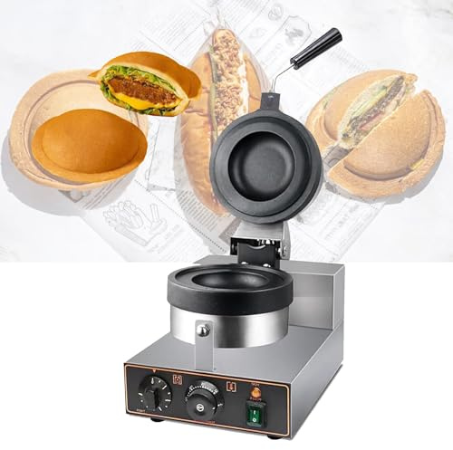 Hamburguesera eléctrica de doble cara con calefacción de 1300 W, prensa for hamburguesas UFO, máquina comercial for hacer hamburguesas y helados for uso doméstico y comercial.