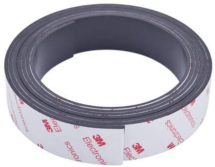 DBOO Flexible Magnetic Tape 3/4-Inch by 10-Feet Strong Adhesive Magnet Strip - Perfect for Fridge Organisation, Crafts & DIY Projects, White Board, Hanging & Organizing Light Objects