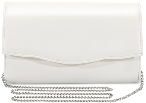 Clutch Bags for Women, PU Leather Evening Handbag Wedding Prom Formal Party | Simple Elegant Envelope Cross body Shoulder Bag Purse with Detachable Chain, Magnetic Snap, for Banquet Dinner, Gift