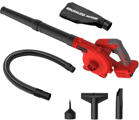 Cordless Compact Leaf Blower Vacuum by LivingSURE Lightweight Electric Handheld Blower for Lawn and Leaf Care, Patio Cleaning, Dust Cleaner - Battery Not Included