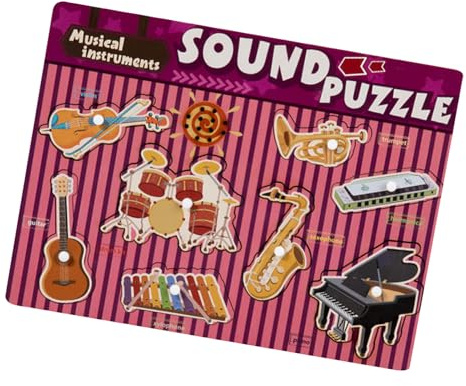 Musicale in Legno, Sonoro Prescolare, Giocattolo Educativo per Bambini con Caratteristiche Interattive, con Effetti Sonori per Casa e Scuola, Gioco di Apprendimento Musicale con M