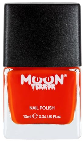 Moon Terror Esmalte de uñas para Halloween | Maquillaje SFX, Maquillaje de efectos especiales, Esmalte de uñas Calabaza Naranja 10 ml (Paquete de 1)