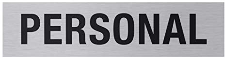 Metafranc 507000 - Cartel adhesivo de aluminio con aspecto moderno de acero inoxidable (parte trasera, letrero informativo, etiqueta comercial), 507610