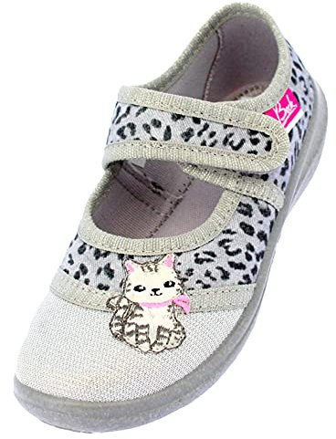 Beck Mädchen mizzekatze Hausschuh, Grau, 33 EU Schmal