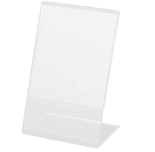 ASHATA Acrylic Photo Frame, L Shape Clear Picture Frame Holder, 3 Inch Desktop Table Photo Self Standing Portrait Bracket, for Instax Mini 8/7s/25/50s/90/9 Film