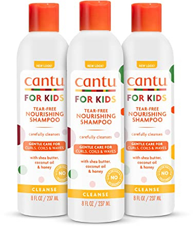 Cantu Care for Kids Tear-free Nourishing Shampoo with Shea Butter, 8 fl oz (Pack of 3)