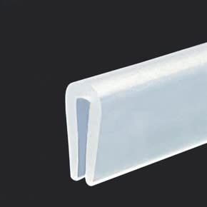 Clear Rubber Edge Trim，U Channel Silicone Rubber Edge Trim, 1/16 Slot, Fit for 0-3/32, White Color, Edge Protector for Car Doors, Sheet Metal Parts