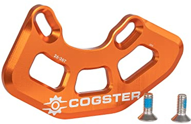 COGSTER FortiGuard Alloy MTB Bash Guard -A ISCG05 Bicycle Chain Guard for 26T-36T Chainrings, Bike Taco Bash for Your Mountain Bike Chain, BMX Chain (Orange)