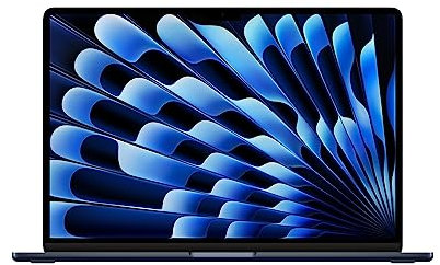 Apple 2023 MacBook Air laptop with M2 chip: 15.3-inch Liquid Retina display, 8GB RAM, 512GB SSD storage, backlit keyboard, 1080p FaceTime HD camera, Touch ID. Works with iPhone/iPad; Midnight