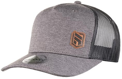 SABBOT Ezra Herren Snapback Cap, Damen Basecap, Outdoor Cap, Kappe mit Baumwolle und Elastan, Kappe, Modernes Design, Verstellbar, Atmungsaktives Netz (Grau)
