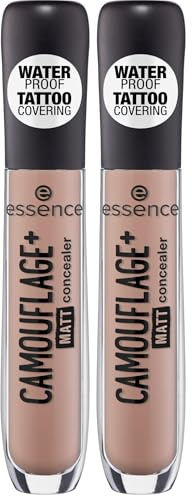 essence CAMOUFLAGE+ correttore viso effetto opacizzante, opacizzante, opaca (5ml) (Confezione da 2)