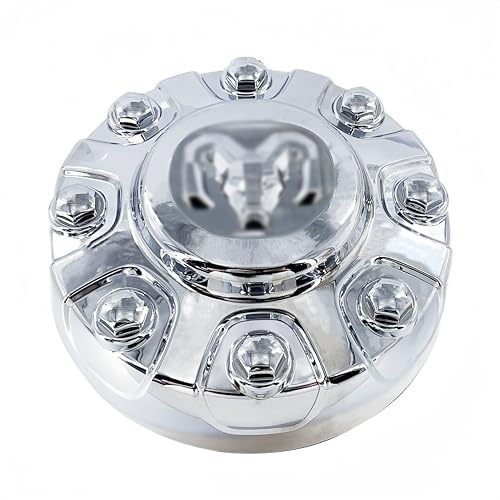Fanchants 8.5 inches Hub Caps 1 pc Compatible with 2019-2024 Dodge Ram 2500 3500 SRW Pickup, Wheel Center Caps, Center Caps for Rims, 6PG02TRMAB/C, 86636893/5AA, 6PG02SZ0AB/C (Chrome)