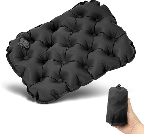 MOERDIFFER Inflatable Seat Cushion,40 * 30cm Inflatable Travel Seat Cushion,Portable Air Sitting Pad,Portable Lightweight Travel Air Sitting Pad for Climbing Hiking Office Airplane Car Stadium Seat