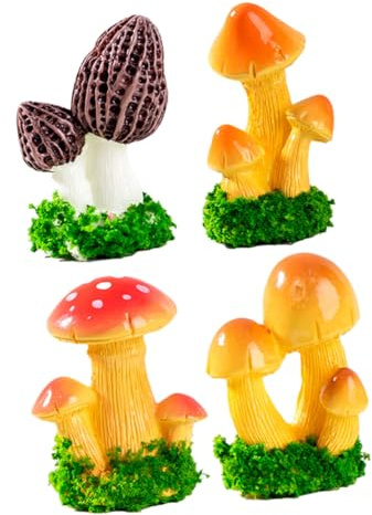 UKCOCO 8pièces Champignon Artificiel Coloré Décorations De Mini Figurines De pour Bonsaï Et Jardin Miniature