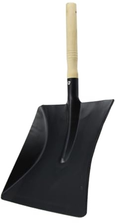 jojofuny Pala de Jardinería de Acero al Carbono Negra Tamaño Grande Multiusos para Barbacoa Plantación y Limpieza Exterior Herramienta Manual Ligera para Jardín y Camping