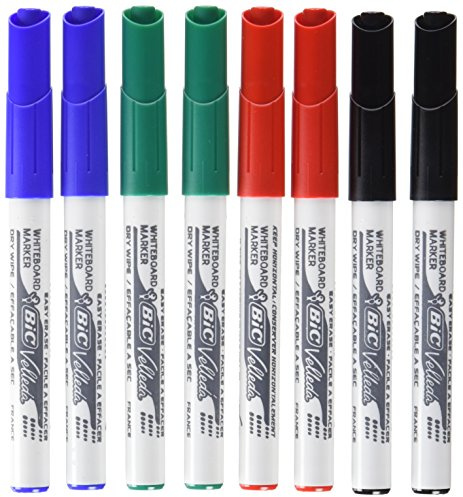 Bic Velleda 1741 - Marcatore per lavagna bianca (confezione da 4 più 1 in omaggio)