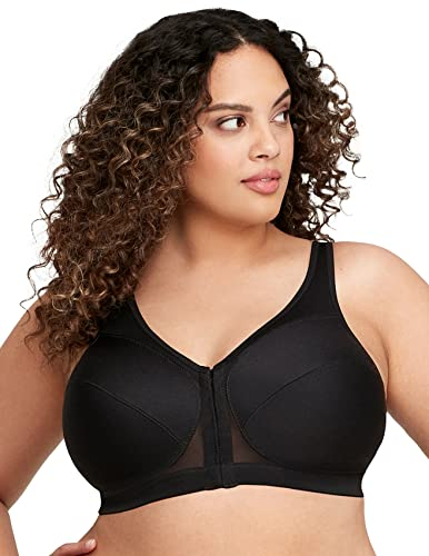 Glamorise MagicLift Front-Closure Posture Back Wirefree Bra 1265 (Women's & Women's Plus) Black