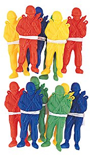 Assorted Color Mini Paratrooper Toys (9cm) Pack of 12 - Parachute Figures for Party Bag Fillers and Kids Fun Activities, Gemischt