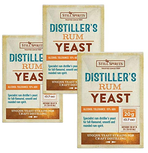 3X Still Spirits Distillers Rum Yeast 20g for 25L 15% ABV