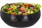 Relaxdays Servierschüssel, gehämmertes Design, Edelstahl, Snacks & Salate, Ø 13 cm, Servierschale Küche, schwarz/kupfer