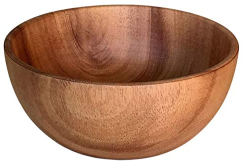 Cabilock Wooden Tableware Salad Bowl Creative Fruits Bowl Food Basin for Kitchen Dining Table