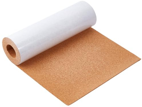 CRAFTYMELODY Rouleau de Liège Naturel Adhésif Feuilles Isolantes en Liège avec Dos Adhésif 78.7x7.991cm ((1) pouce) D'Épaisseur (2) mm pour Bricolage Artisanat Maison Bureau