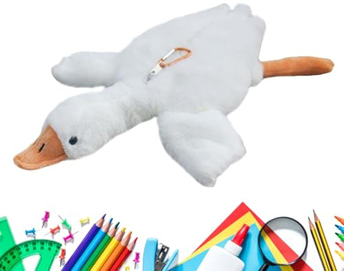 Cute Pencil Case for Girls, School Pencil Case Animal Pen Pouch, Pen Holder Storage Bag Plush Organizer for College School Adults Work Girls Boys Student Birthday Home