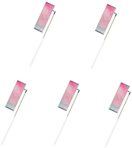 NDSJAIE Nastri da Ballo 5/10 Pezzi Nastri da Ginnastica a Forma di Stella Lampeggiante, Danza, Ritmica, Balletto, Bastoncini Arcobaleno, 2 m/4 m per Balli artistici(4M,10pcs Red)