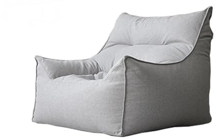 JHSDHYD Funda Puff Sofá Individual Grande de algodón y Lino, tamaño King, sin Relleno, for Adultos, cómodo puf con Asiento de Suelo(Ight Grey)