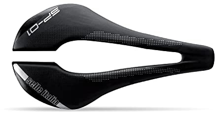 Selle Italia SP-01 Boost TM Superflow - Sella Bicicletta da Strada con Design Moderno, Comoda con Foro Superflow - Taglia S3, Nero