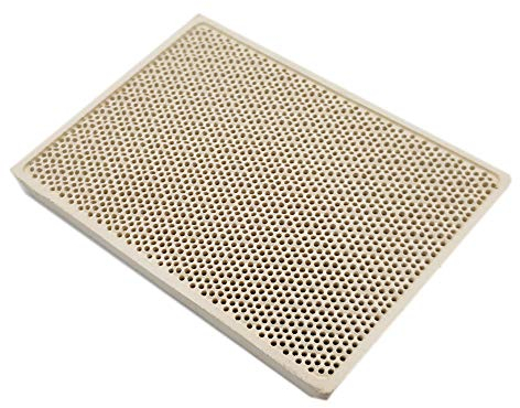 Meter Star Quemador de cerámica de cordierita, placa de alta temperatura, piezas de repuesto para parrilla de gas, peine, calentador de estufa, 132 x 92 x 14 mm