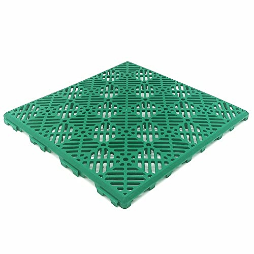 ANTIHUMEDADES Pack Ahorro 24 losetas autoventiladas 30x30x1,5cm (≈ 2m² - Verde) - Suelos Piscinas, terrazas, tarima Flotante, césped Artificial, macetas, perreras, trasteros