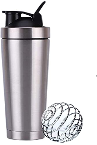 Shaker per proteine in acciaio Inox bottiglia con miscelatore sfera in acciaio inox shaker palestra borraccia palestra borraccia sportiva 750 ml