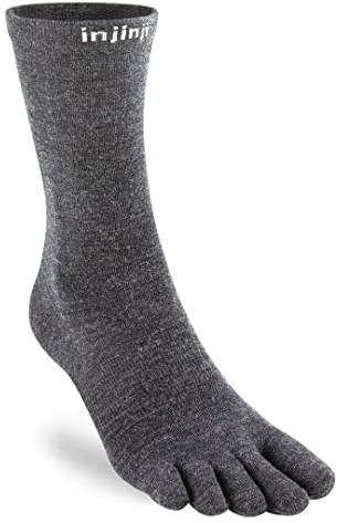 Injinji Liner Crew Merino Socken, slate, L