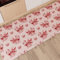 PETTI Artigiani Italiani - Tappeto Cucina, Tappeto Cucina Antiscivolo Lavabile, Passatoia Cucina, Tappeto Runner Cucina, 52x100 cm, Disegno Fiocco Rosa, 100% Made in Italy