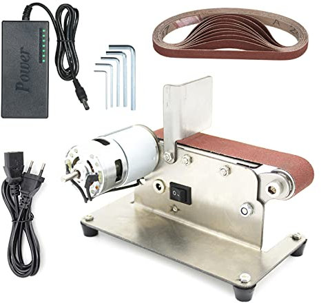 Mini Ponceuse À Bande Ponceuse À Bande Électrique Multifonctionnelle Ponceuse Banc Polissage Affûteuse Couteau Apex Bord Affûteuse Vitesse Réglable 4500-9000Rpm Power Grinder Polisseuse,Moteur 795 (