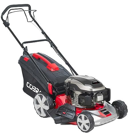 Cobra MX460SPC 46cm (18in) Petrol Lawn Mower, powered by the Cobra 144cc Engine. Self Propelled with 3in1Collection. Collect, Mulch and Side-Discharge.
