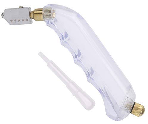 Tungsten Steel Roller Glass Cutter, Oljefylld Design för Enkel Skärning, Bekvämt Grepp, Lämplig för Glas, Keramiska Plattor, Spegelskärning