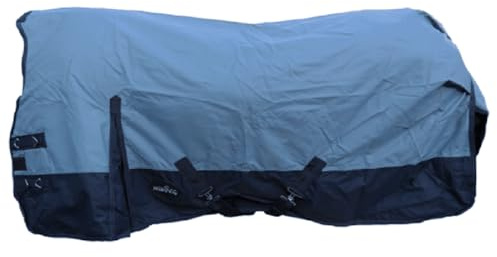 Brama-West Couverture d'extérieur à col haut - 600D/100 g - Imperméable - Bleu - Taille 145