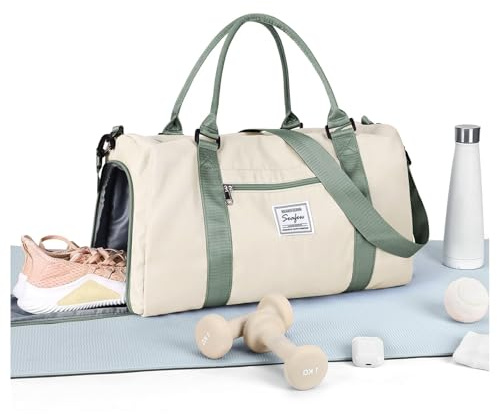 HYC00 Bolsa Gimnasio Deportiva Mujer Hombre Bolsa de Deporte Grande Bolso de Gimnasio con Compartimento Zapatos y Pocket Wet Bolsa Fitness Bolsas de Deporte de Mujer Sports Gym Bag Hospital Holdalls