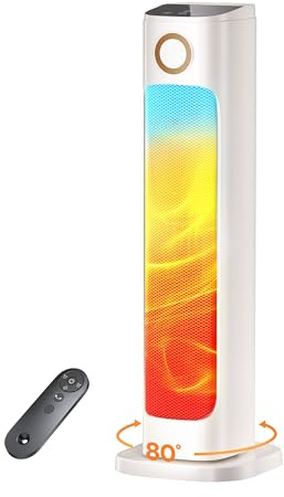 Electric Infrared Patio Heater Indoor Office Space Heating with Remote Control, 1500W, 15-Hour Timer,