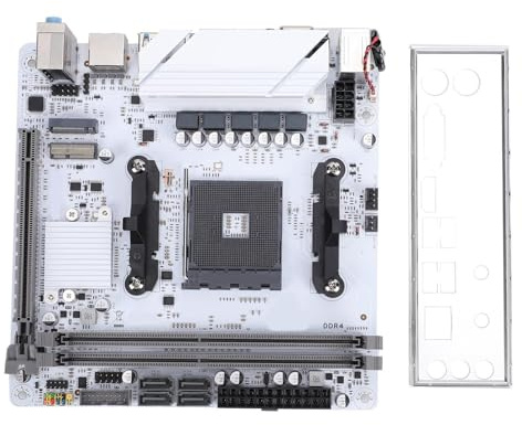 Xiuganpo Placa Base para Computadora ITX, Ryzen AM4 2x288Pin DDR4 de Doble Canal, M.2 NVMe PCIE 3.0 Serial ATA3.0, VGA, con Ranura PCIE X16, para Diseño de Juegos, Trabajo,