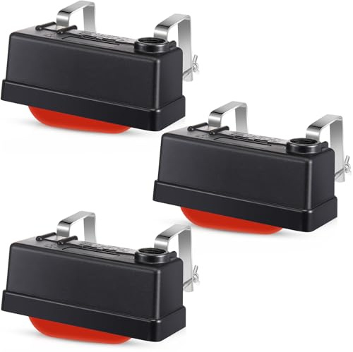 Threlaco Confezione da 3 valvole galleggianti per serbatoio dell'acqua, controllo automatico del livello dell'acqua, valvola galleggiante per stagno, allevamento, bestiame, capra, cavallo, piscina