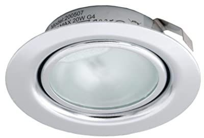 Leyton Lighting 12v 20w halogen recessed downlight chrome warm white low voltage (Driver Required)