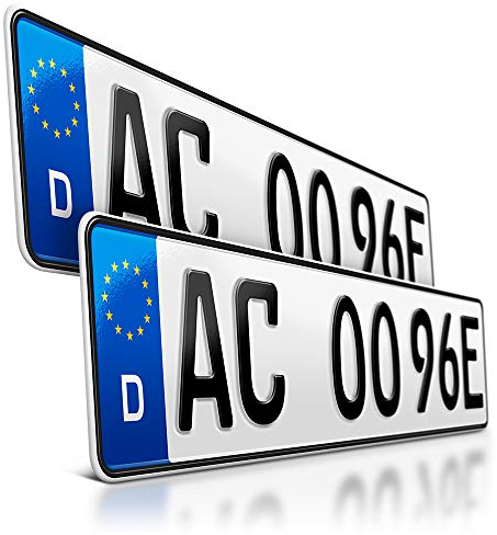 schildEVO 2 E-Kennzeichen | OFFIZIELL amtliche Nummernschilder | Elektroauto & Hybrid Auto | Autokennzeichen Elektro | DHL Versand