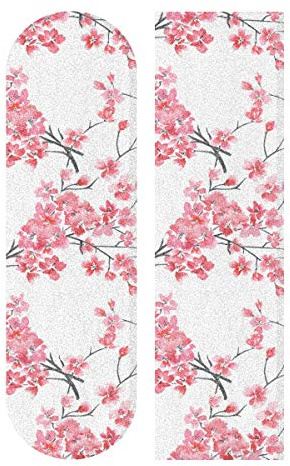 MNSRUU Aquarelle Branches of Cherry Blossom Grip Tape 1 feuille de papier de verre 22,9 x 83,8 cm