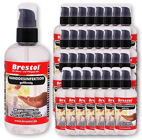 HANDDESINFEKTION Gel 32x 300 ml Spenderflasche Desinfektionsmittel für Hand Haut Hände Desinfektion Desinfektionsgel Geldesinfektion gelförmig