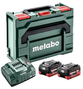 METABO 685142000 - Set baterías y cargador Basic 18V 2x LiHD 10,0Ah + cargador ASC 145 + maletín metaBox 215