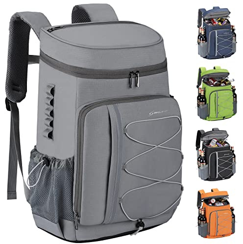 Maelstrom 35 Can Backpack Cooler Leakproof,Insulated Soft Cooler Bag,Beach / Camping Cooler,Ice Chest Backpack for Travel, Grocery Shopping,Kayaking,Fishing,Hiking,Grey